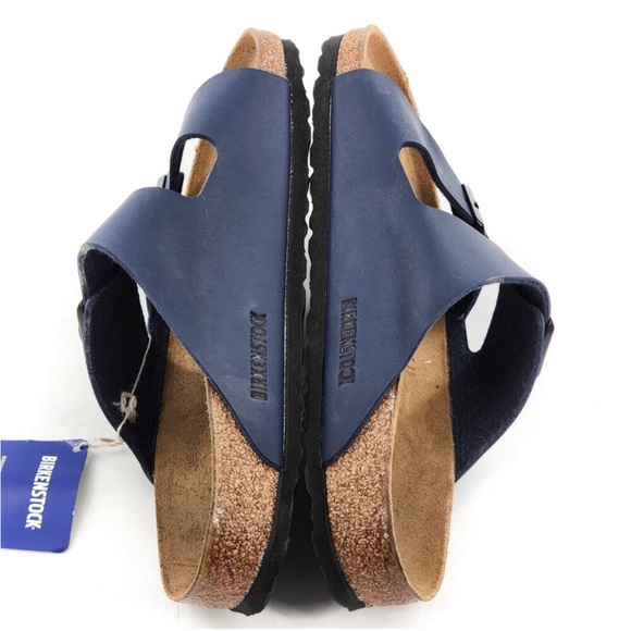 Birkenstock Unisex navy leather sandals. Brand new never worn. - Picture 4 of 5